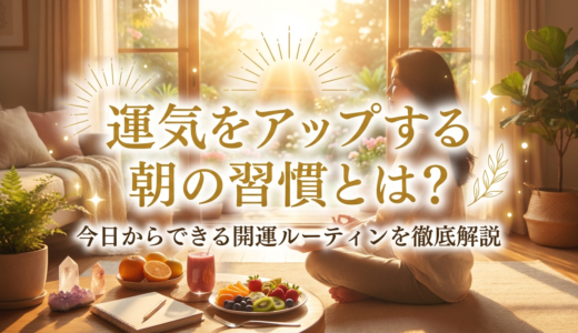 運気をアップする朝の習慣とは？今日からできる開運ルーティンを徹底解説