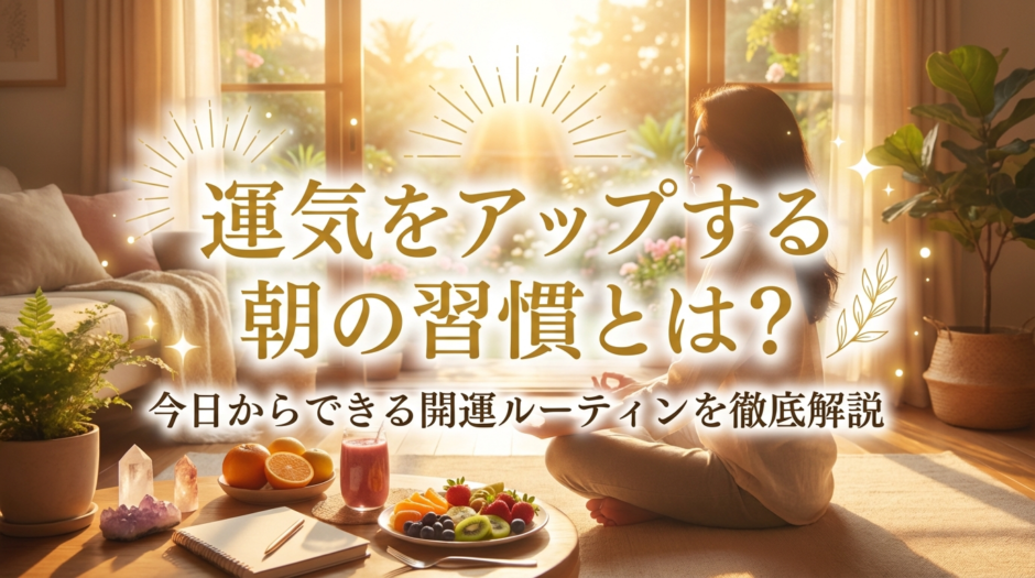 運気をアップする朝の習慣とは？今日からできる開運ルーティンを徹底解説