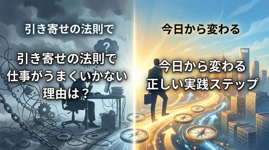 引き寄せの法則で仕事がうまくいかない理由は？今日から変わる正しい実践ステップ