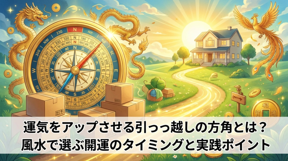 運気をアップさせる引っ越しの方角とは？風水で選ぶ開運のタイミングと実践ポイント