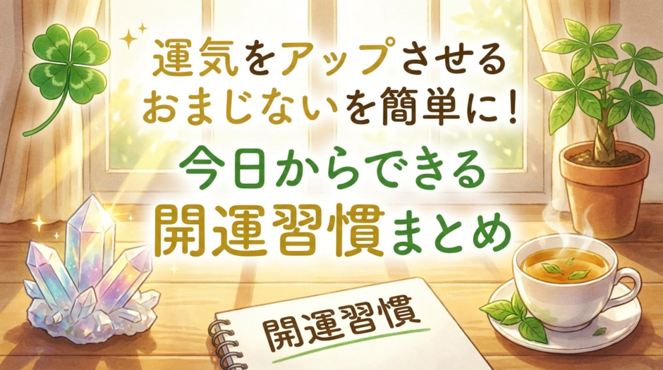 運気をアップさせるおまじないを簡単に！今日からできる開運習慣まとめ