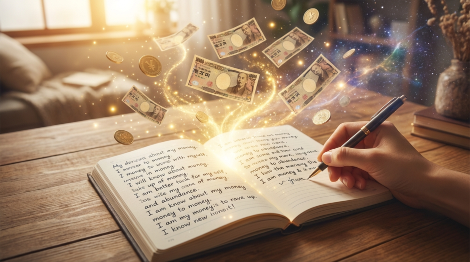 引き寄せの法則でお金をノートに書いて増やす方法｜具体的な書き方と実践ステップを解説