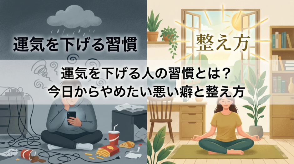 運気を下げる人の習慣とは？今日からやめたい悪い癖と整え方