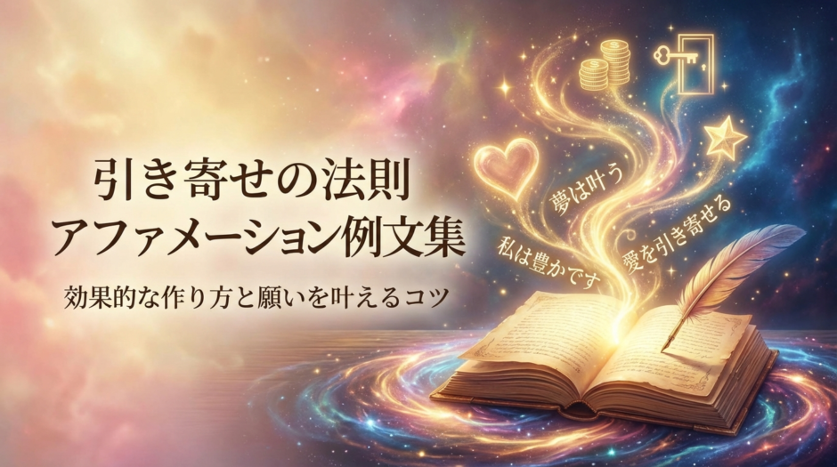 引き寄せの法則のアファメーション例文集｜効果的な作り方と願いを叶えるコツ