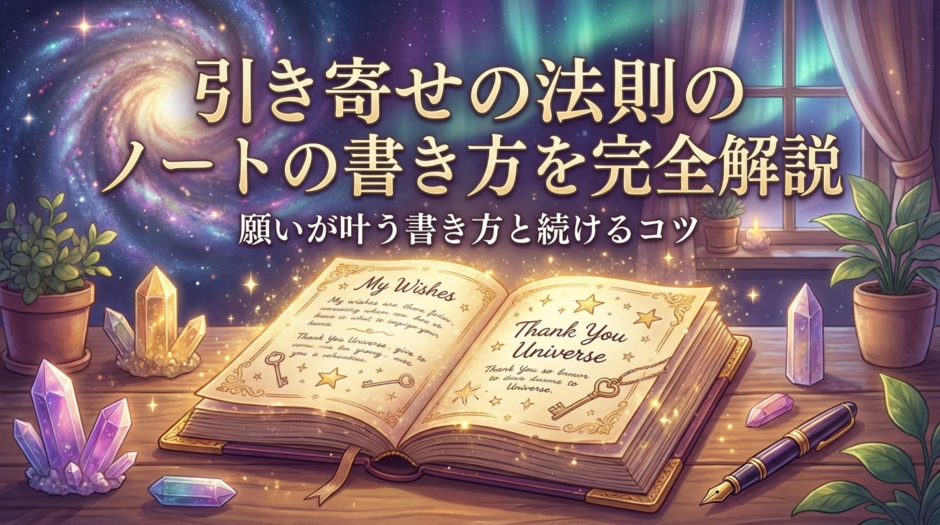 引き寄せの法則のノートの書き方を完全解説｜願いが叶う書き方と続けるコツ