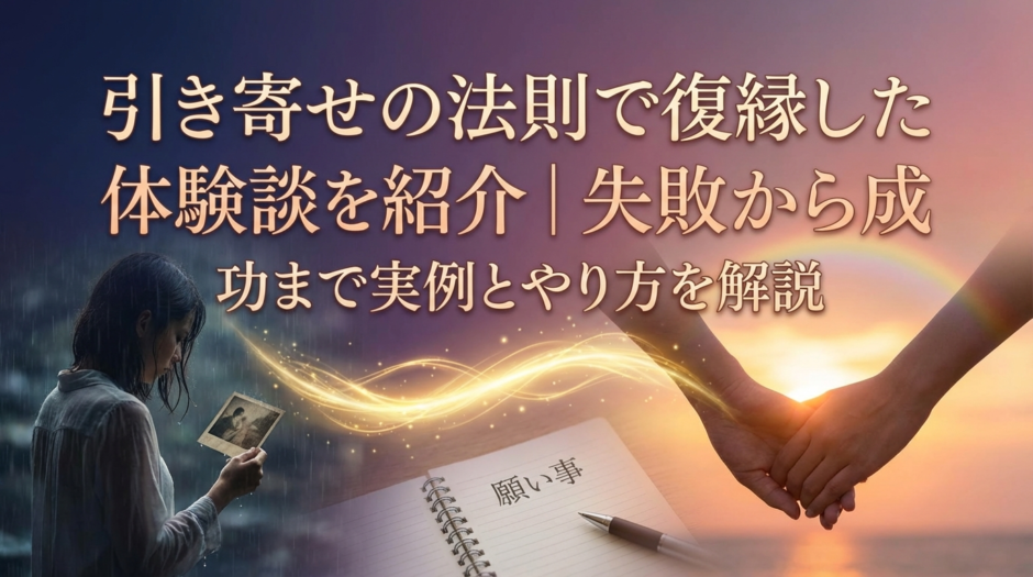 引き寄せの法則で復縁した体験談を紹介｜失敗から成功まで実例とやり方を解説