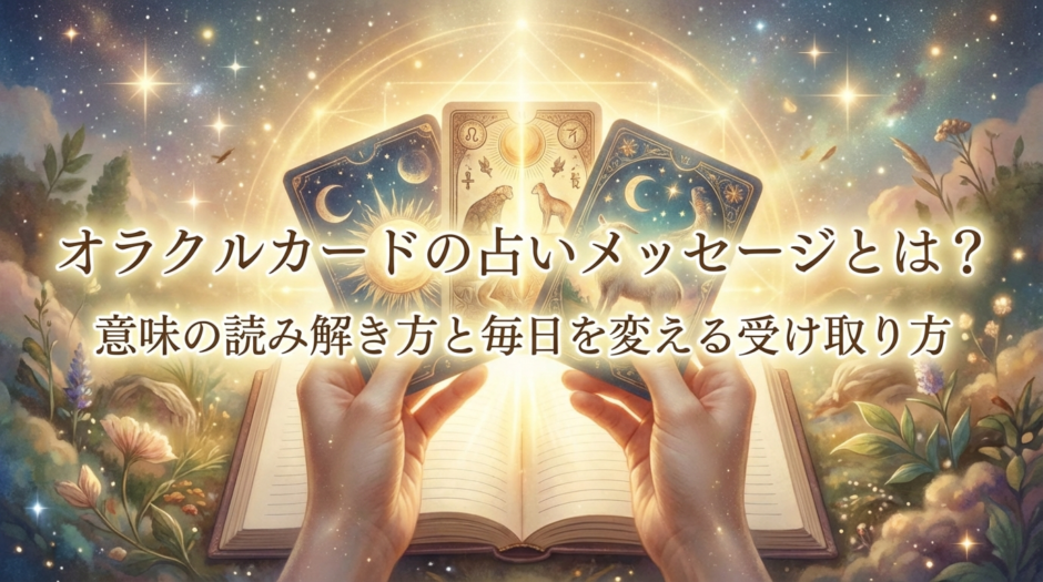 オラクルカードの占いメッセージとは？意味の読み解き方と毎日を変える受け取り方