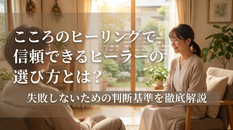 こころのヒーリングで信頼できるヒーラーの選び方とは？失敗しないための判断基準を徹底解説