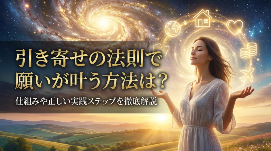 引き寄せの法則で願いが叶う方法とは？仕組みや正しい実践ステップを徹底解説