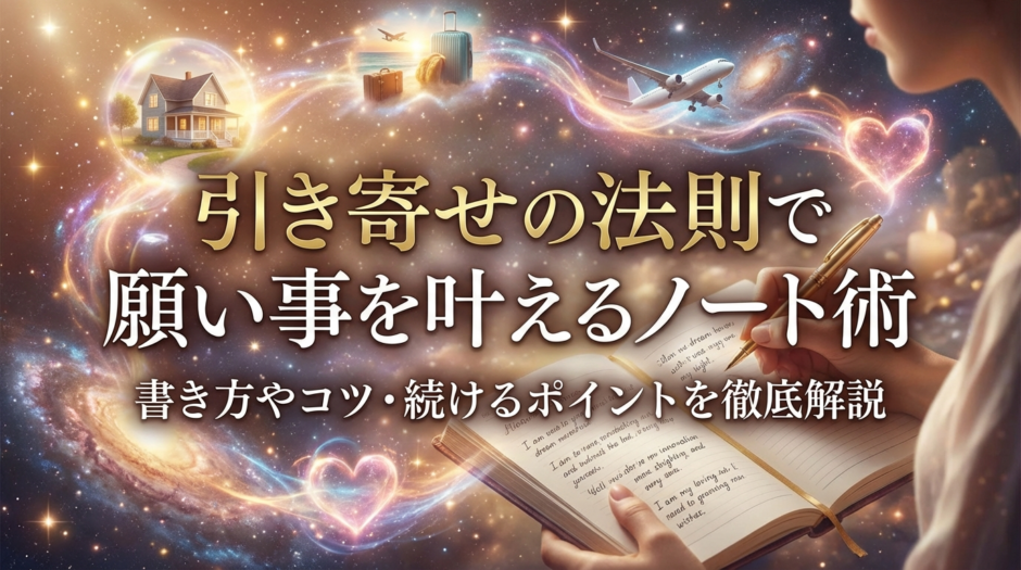 引き寄せの法則で願い事を叶えるノート術とは？書き方やコツ・続けるポイントを徹底解説