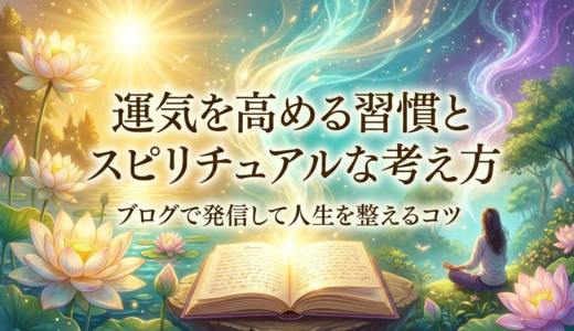 運気を高める習慣とスピリチュアルな考え方｜ブログで発信して人生を整えるコツ
