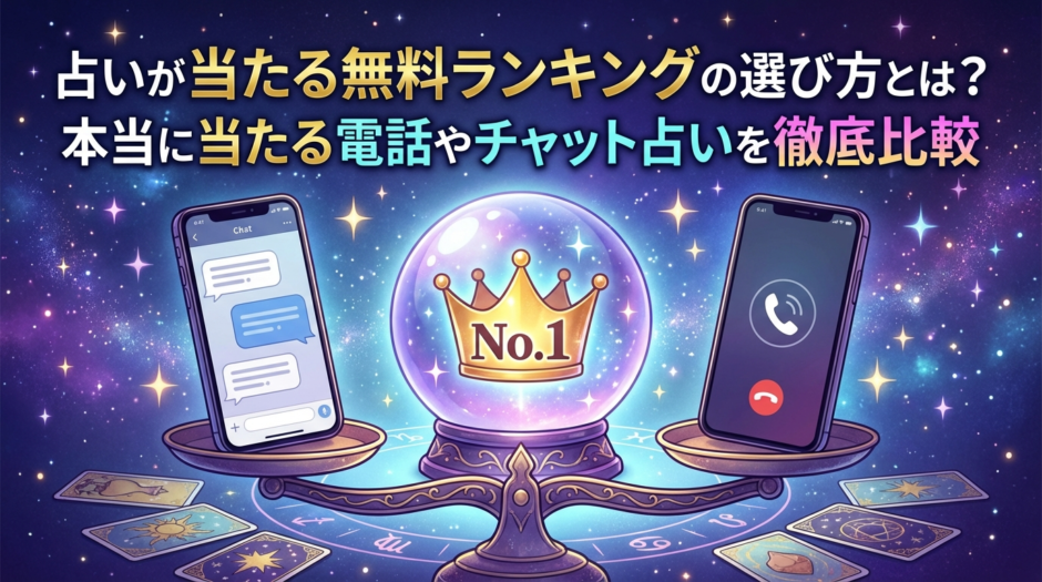 占いが当たる無料ランキングの選び方とは？本当に当たる電話やチャット占いを徹底比較