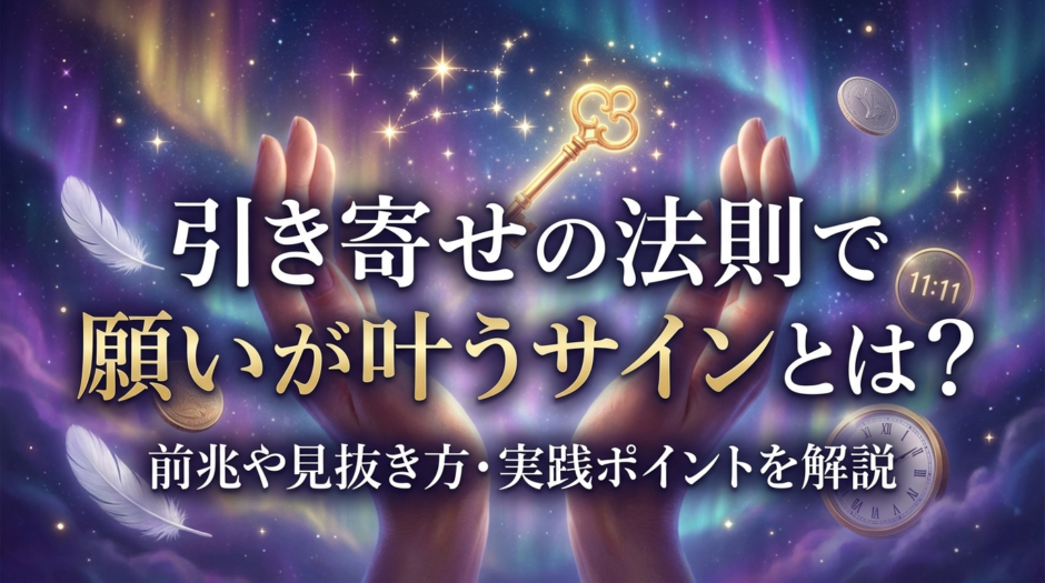 引き寄せの法則で願いが叶うサインとは？前兆や見抜き方・実践ポイントを解説