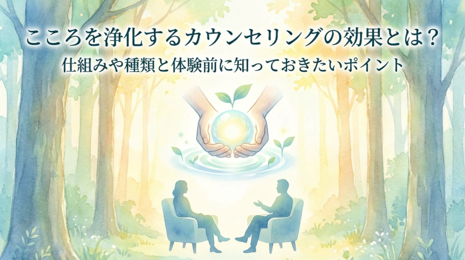 こころを浄化するカウンセリングの効果とは？仕組みや種類と体験前に知っておきたいポイント
