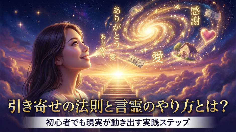 引き寄せの法則と言霊のやり方とは？初心者でも現実が動き出す実践ステップ