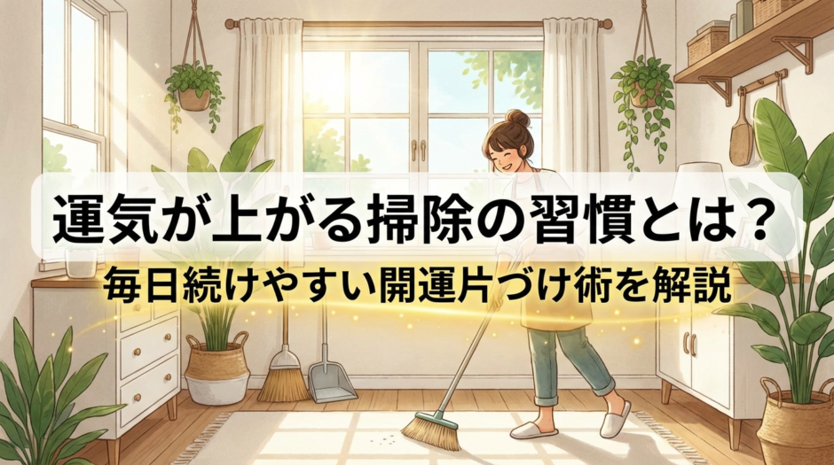 運気が上がる掃除の習慣とは？毎日続けやすい開運片づけ術を解説