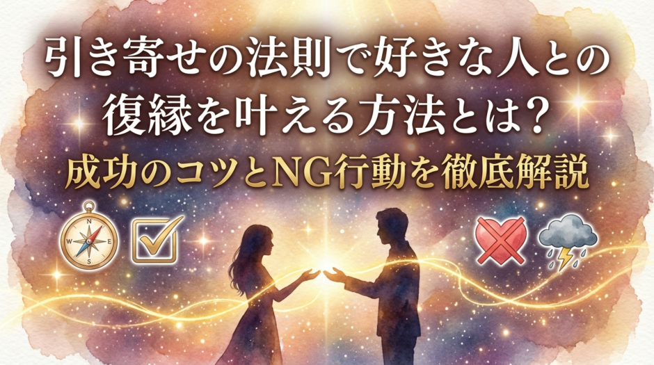 引き寄せの法則で好きな人との復縁を叶える方法とは？成功のコツとNG行動を徹底解説