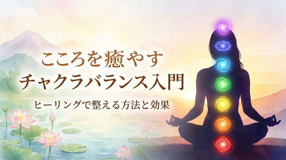 こころを癒やすチャクラバランス入門｜ヒーリングで整える方法と効果