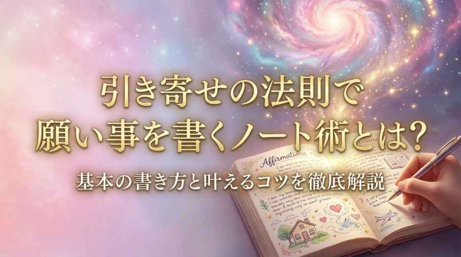 引き寄せの法則で願い事を書くノート術とは？基本の書き方と叶えるコツを徹底解説