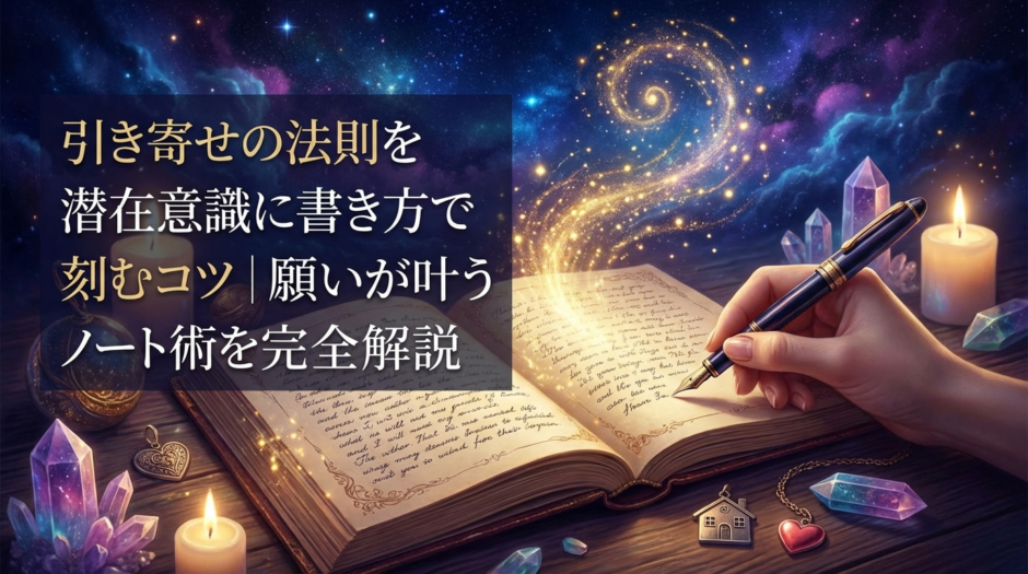 引き寄せの法則を潜在意識に書き方で刻むコツ｜願いが叶うノート術を完全解説