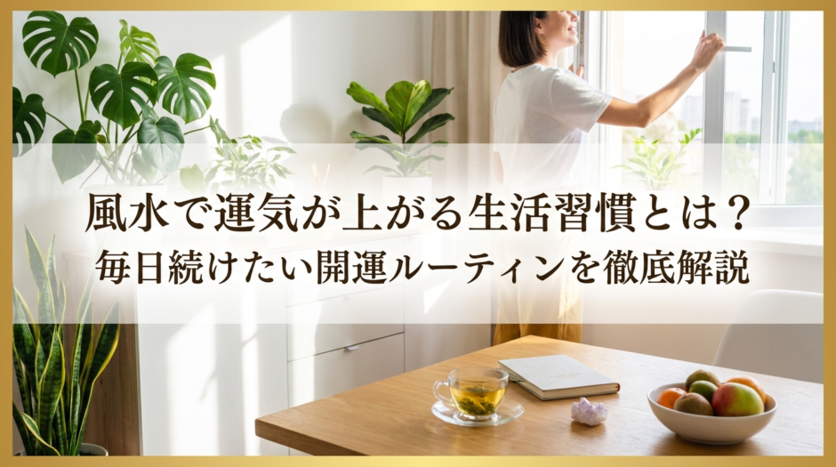 風水で運気が上がる生活習慣とは？毎日続けたい開運ルーティンを徹底解説