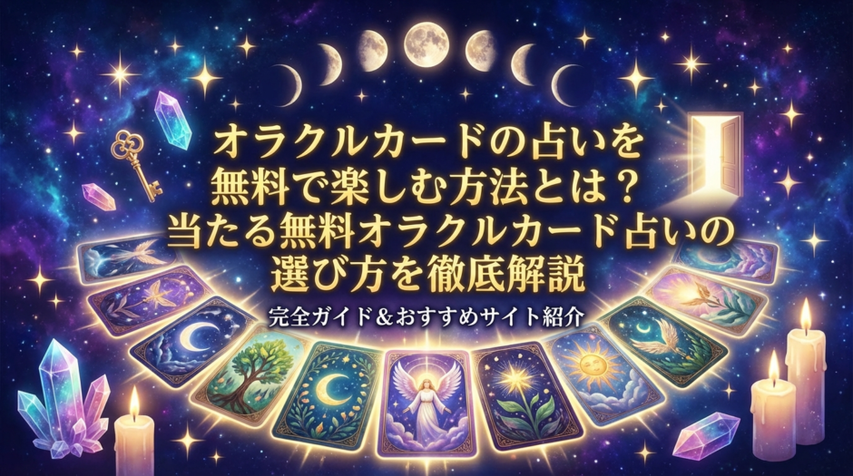 オラクルカードの占いを無料で楽しむ方法とは？当たる無料オラクルカード占いの選び方を徹底解説