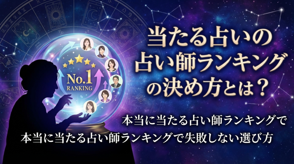 当たる占いの占い師ランキングの決め方とは？本当に当たる占い師ランキングで失敗しない選び方